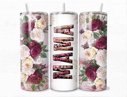 Floral MAMA Tumbler 20 OZ